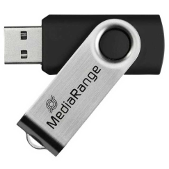 MediaRange 128GB MR913 USB 2.0 Musta/ hopea