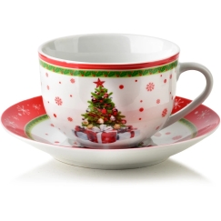 Mondex Since 1986 SANTA LILA Cup with Saucer 200 ml 9x14x7 cm capacity