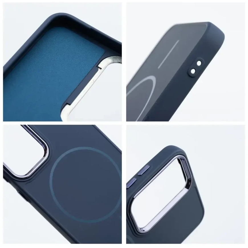 OEM maciņš Samsung A37 Frame Mag Cover, kas saderīgs ar MagSafe tumši zils – 5