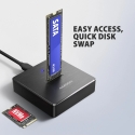 AXAGON | USB-C 10Gbps dokkiteline M.2 NVMe/SATA SSD:lle | ADSA-M2C11 AXAGON | USB-C 10Gbps dokkiteline M.2 NVMe/SATA SSD:lle | ADSA-M2C11