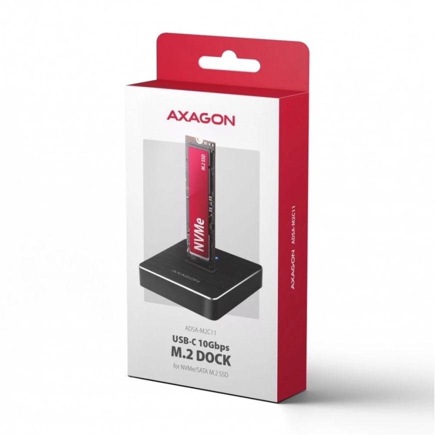 AXAGON | USB-C док-станция 10Gbps для M.2 NVMe/SATA SSD | ADSA-M2C11 – 4