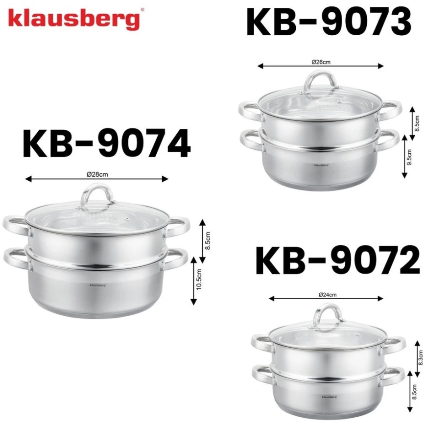 Tvaika katls, 24 cm, 3,5 l, Klausberg, KB-9072 – 4