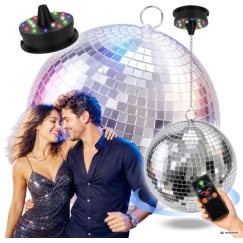 LIGHT4ME MBM 30 IR disco ball, mirror, silver