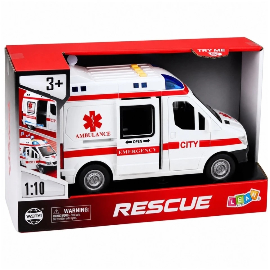 Lean Toys Greitosios pagalbos automobilis 1:10 – 3