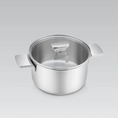 Maestro Tērauda katls ar vāku indukcijas gāzei 20cm 3.4L MAESTRO MR-3521-20