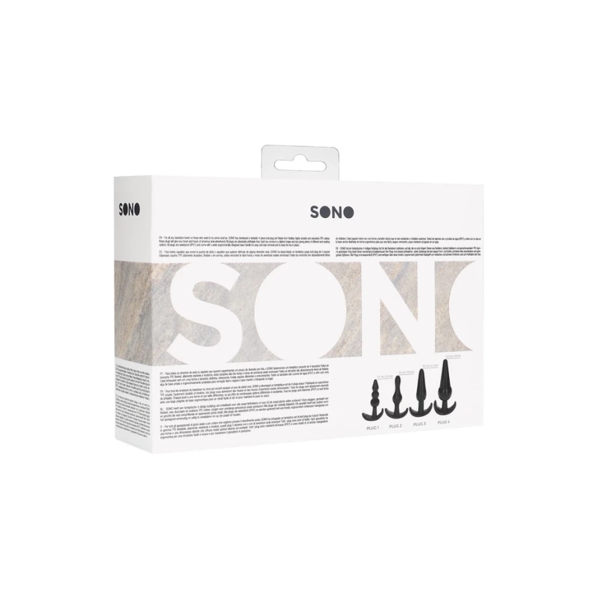 Sono By Shots Сет черных силиконовых пробок с держателем – 2