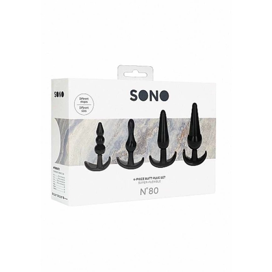 Sono By Shots Sono komplekt mustad silikoonist pistikud hoidjaga – 4