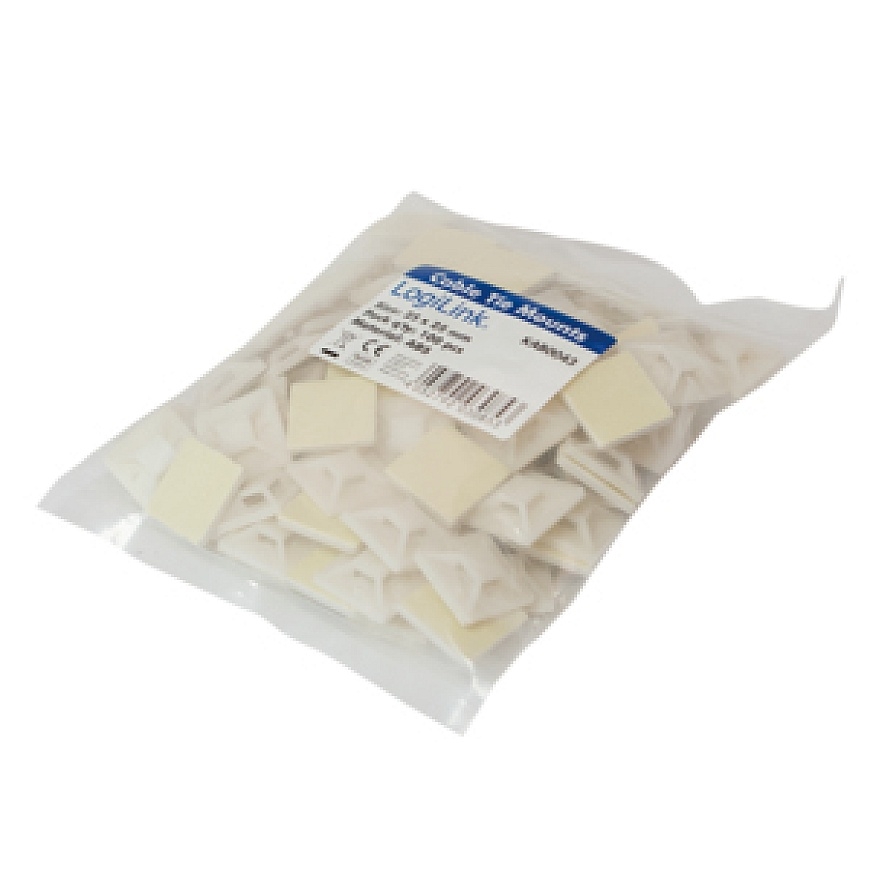 LogiLink KAB0043 kabeļu saite Akrilonitrilbutadiēnstirēnterpolimēra (ABS) Ziloņkauls 100 pcs – 2