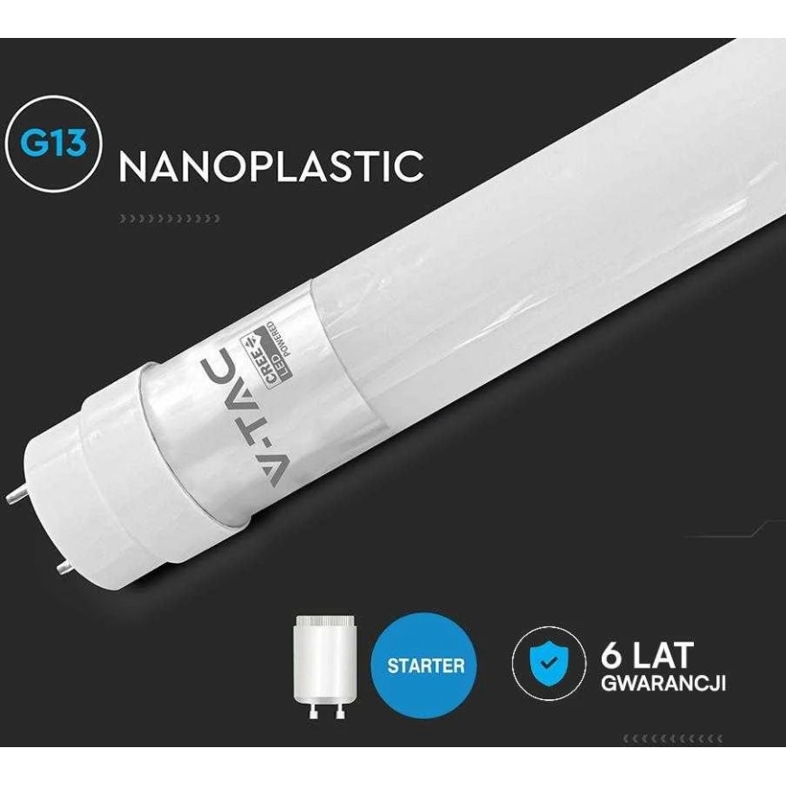 V-tac 18 W LED T8 lamp, 120 cm, G13, 4000 K, CREE LED kiip – 3