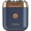 Мини машинка для стрижки волос-бритва OSOM Dual Blade Rotary Shaver OSOM02970, синего цвета Мини машинка для стрижки волос-бритва OSOM Dual Blade Rotary Shaver OSOM02970, синего цвета