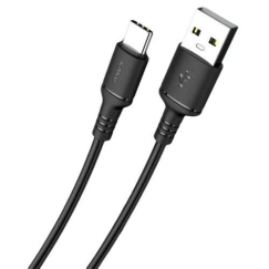 iKaku KSC-283 USB-A:sta Type-C:hen 1m Musta