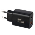 Charger - Newell GaN 65 W Charger with 2 USB-C Ports and 1 USB-A Port - Black