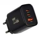 Įkroviklis - Newell GaN 65 W Įkroviklis Su 2 USB-C Prievadais Ir 1 USB-A Prievadu - Juodas Įkroviklis - Newell GaN 65 W Įkroviklis Su 2 USB-C Prievadais Ir 1 USB-A Prievadu - Juodas