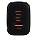 Įkroviklis - Newell GaN 65 W Įkroviklis Su 2 USB-C Prievadais Ir 1 USB-A Prievadu - Juodas Įkroviklis - Newell GaN 65 W Įkroviklis Su 2 USB-C Prievadais Ir 1 USB-A Prievadu - Juodas