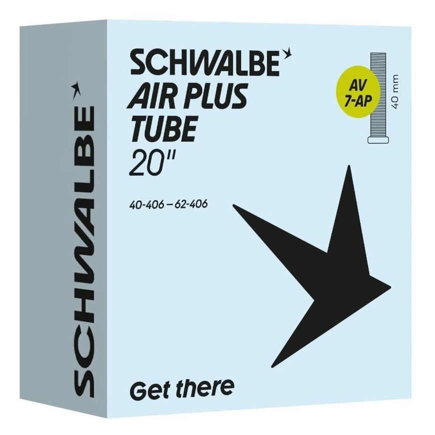 SCHWALBE AV7-AP AIR PLUS 20 x 1,6-2,4'' (40-62x406) Schrader 40 mm – 2