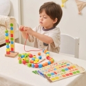 Viga Toys VIGA puidust helmed stringimise mustrite joonised 64 tk 3+