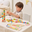 Viga Toys VIGA puidust helmed stringimise mustrite joonised 64 tk 3+