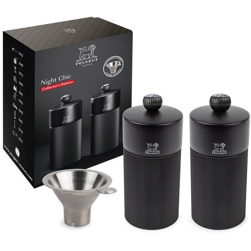 Peugeot Line Night Chic Line PM&SM Z Matt Black Spice Grinder 12cm (4328500) – 2