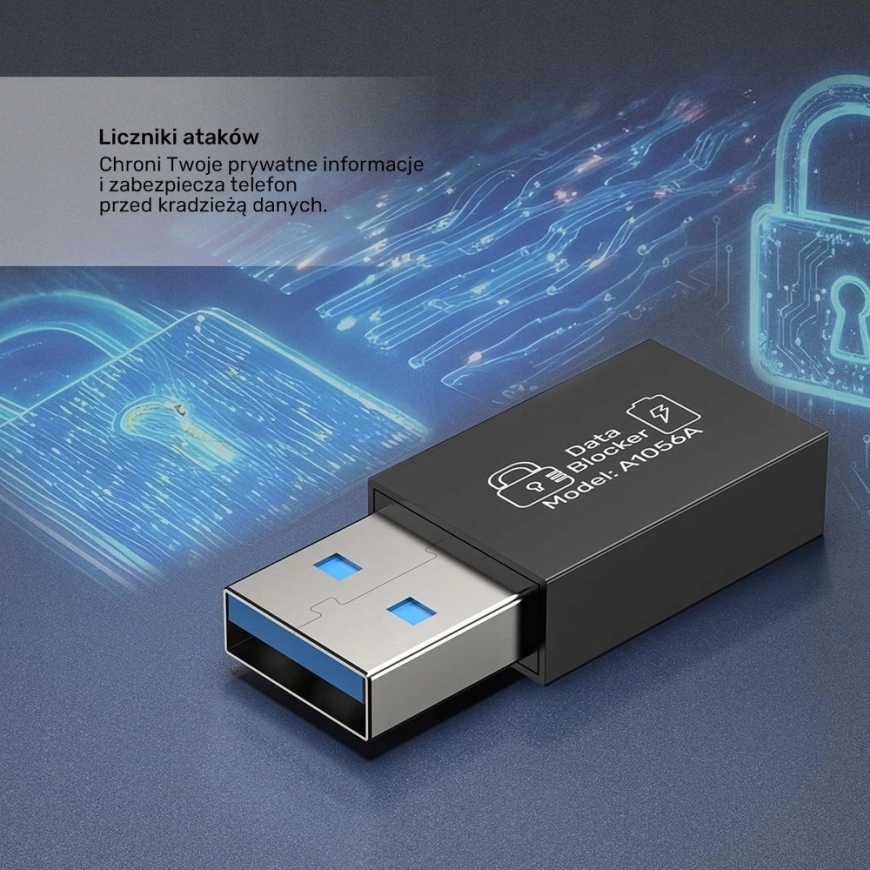 Unitek-tietojen estosovitin USB-A – 5