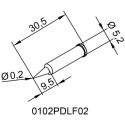 ERSADUR-harja, 0.2mm/0.008in, ERSA-suudelmalle