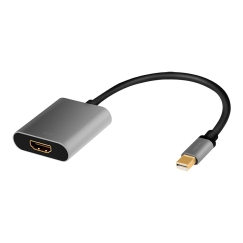 LogiLink CDA0110 видео кабель адаптер 0,15 m Mini DisplayPort HDMI Черный, Серый