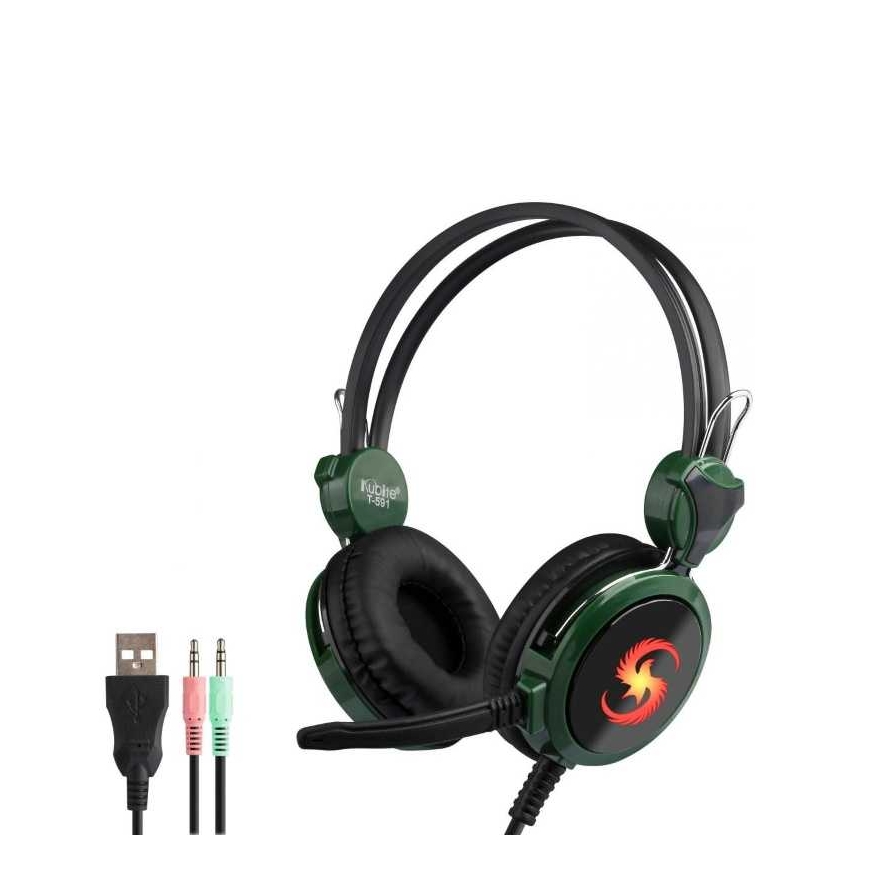 Kubite T-591 Gaming headset Green – 4