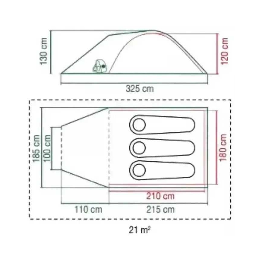 COLEMAN Darwin 3 Plus Bežs Tumši Sarkanā – 2