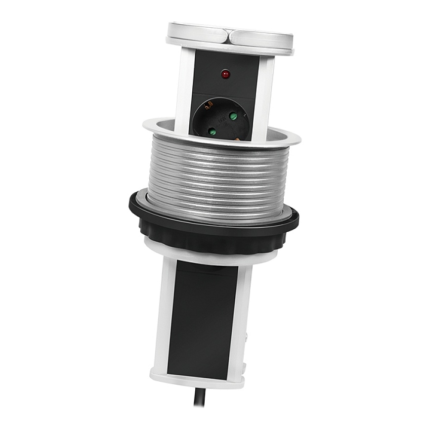 LogiLink LPS235A pikendusjuhe 1,8 m 3 vahelduvvoolu kontakt Hoonesisene Must, Hõbe – 2