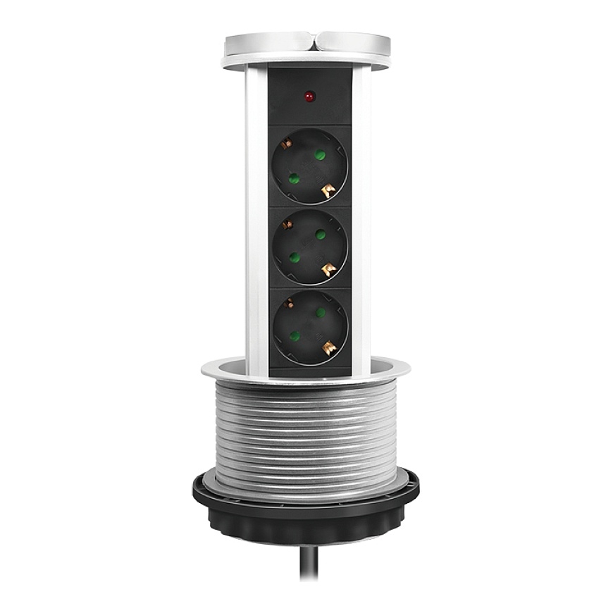 LogiLink LPS235A power extension 1.8 m 3 AC outlet(s) Indoor Black, Silver – 3