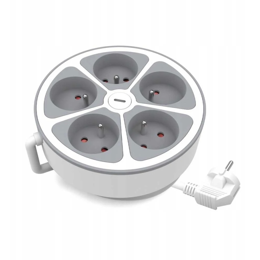 Plastrol 5-socket extension cord with switch