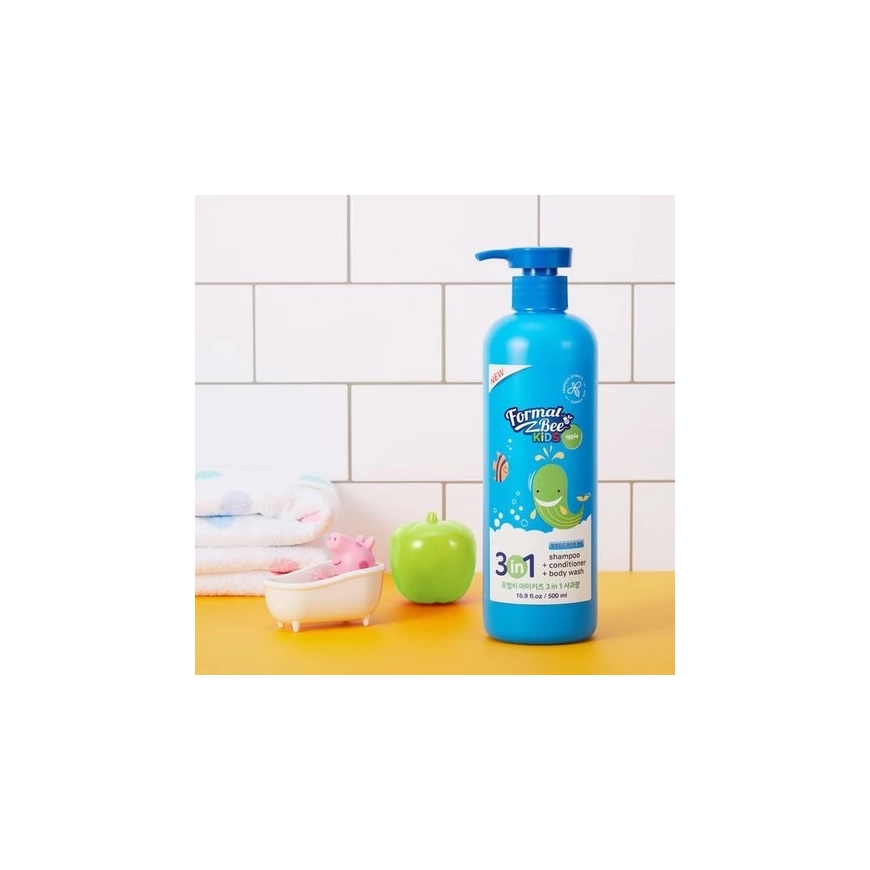 Formal Bee Formalus Bee 3in1 Omenashampoo, Hoitoaine ja Suihkusaippua 3-in-1, 500 ml – 2