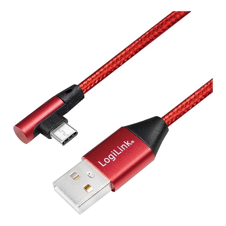 LogiLink CU0146 USB-kaapeli USB 2.0 1 m USB A USB C Punainen
