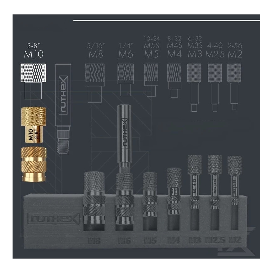 Ruthex Rutex puhastustööriist M10 3/8" keermega sisenditele - 1 tk. – 2