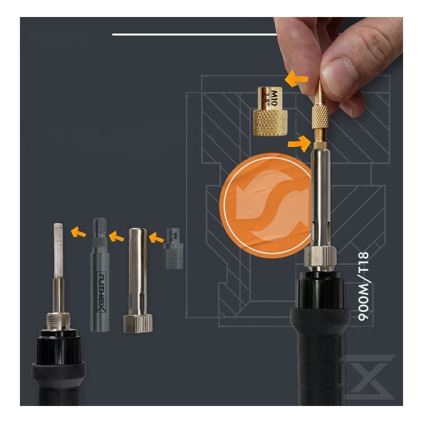 Ruthex Rutex puhastustööriist M10 3/8" keermega sisenditele - 1 tk. – 3