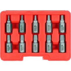 Vorel Toya Sa Poola Kruvi eemaldajad | kahjustatud Hex/Torx/Spline jaoks | 3–11 mm | 10 tk. (24007)