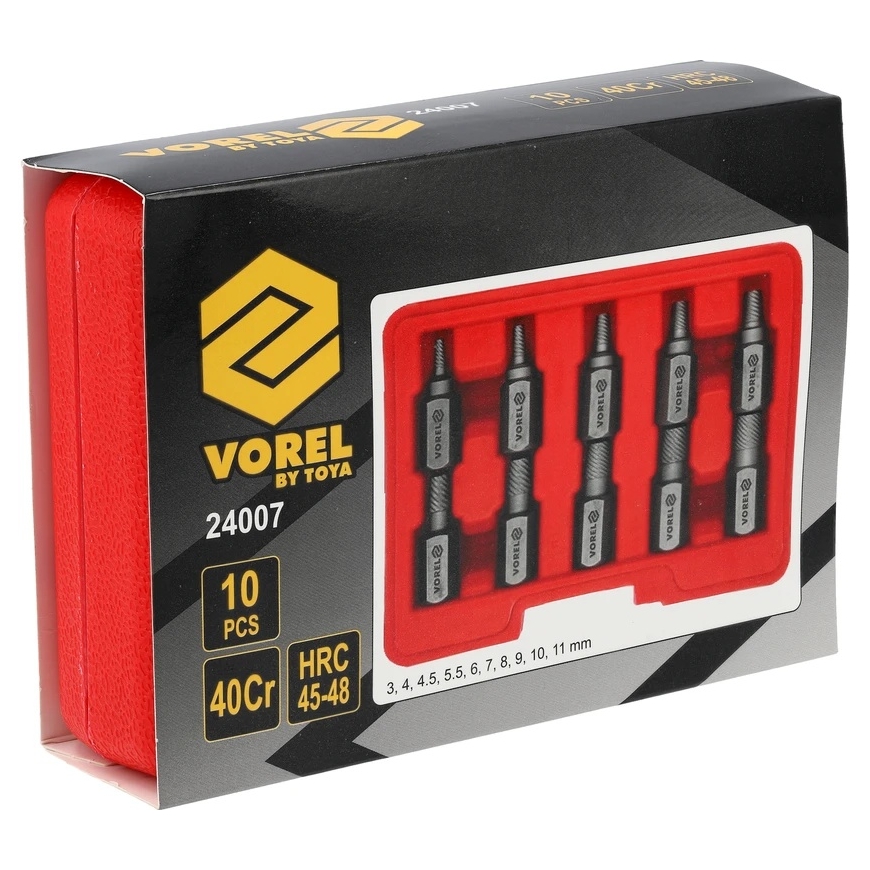 Vorel Toya Sa Puola Ruuvienpoistajat | vaurioituneille Hex/Torx/Spline | 3–11 mm | 10 kpl. (24007) – 4