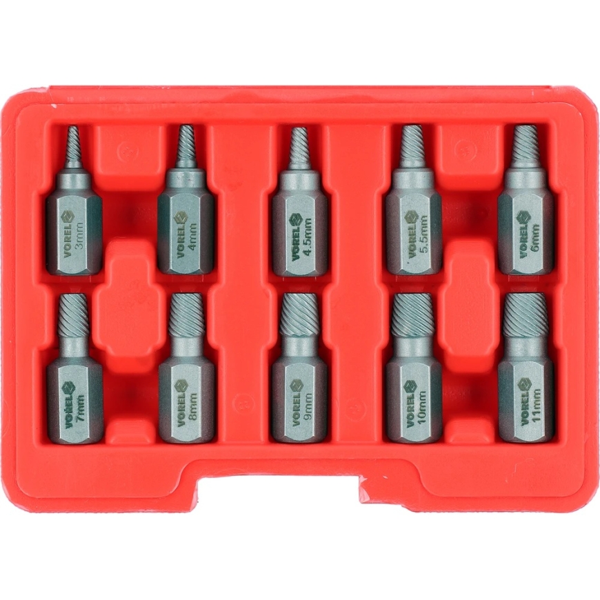 Vorel Toya Sa Poland Screw Extractors | for damaged Hex/Torx/Spline | 3–11 mm | 10 pcs. (24007) – 5