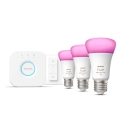 Philips Hue -aloituspaketti: silta + 3 kpl E27 A60 RGBW 9W BT-lamppua. Philips Hue -aloituspaketti: silta + 3 kpl E27 A60 RGBW 9W BT-lamppua.
