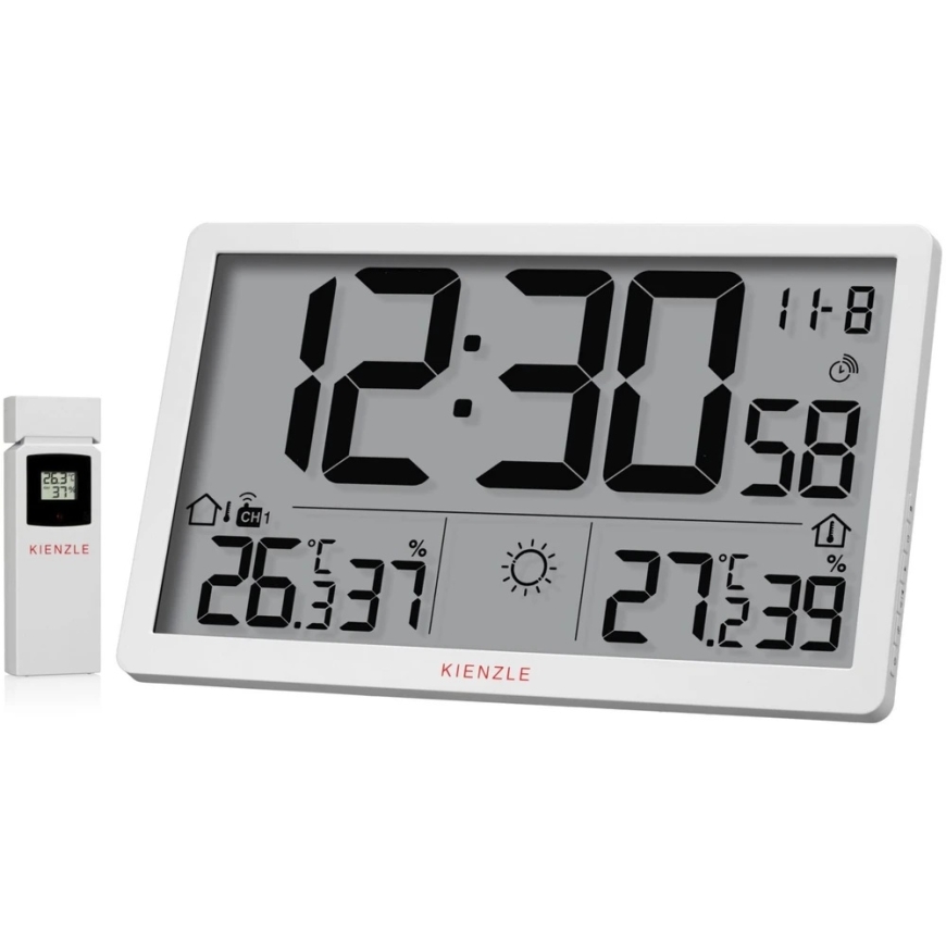 Bresser KIENZLE Jumbo NEO LCD Laika stacija Baltā (15408)