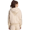 Women's adidas Seasonal Essentials Animal Print 3-Stripes Full-Zip Hooded Sweatshirt sand color KH1547 (L)