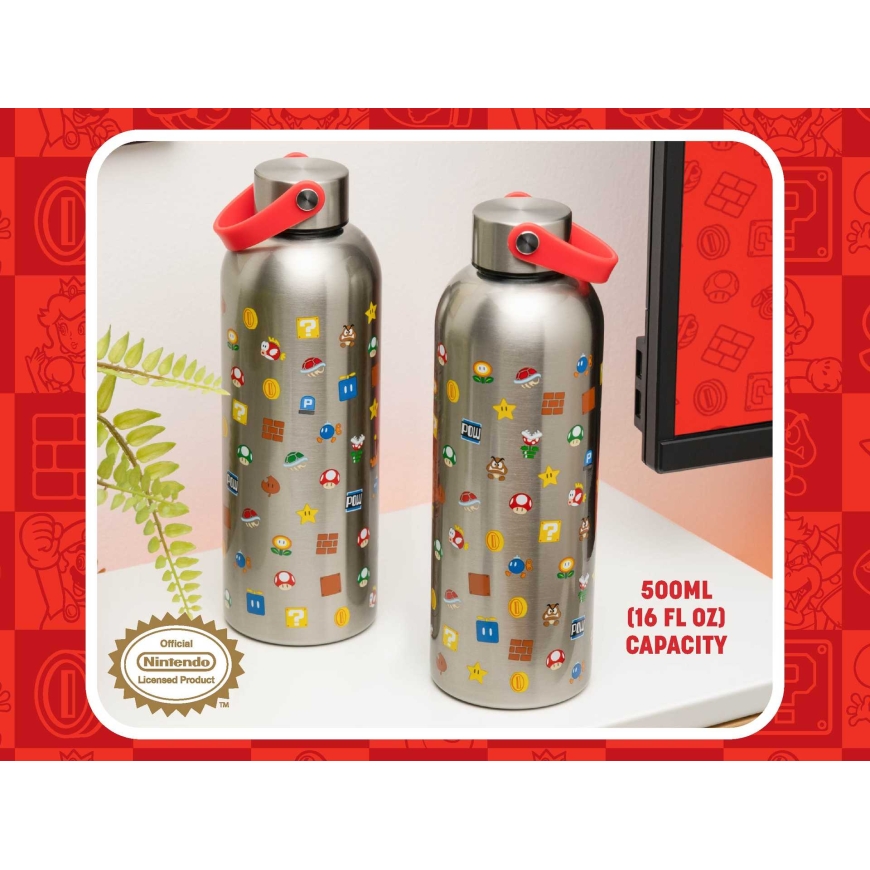 Paladone Super Mario Metal Water Bottle whit Carry Loop – 2