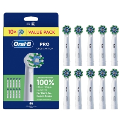 Oral-B Pro Cross Action Replacement Brush Heads, 10 pcs