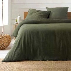 Douceur d`Interieur gultas veļas komplekts ANGELIA tumši zaļš 240x220 cm, 63x63 cm