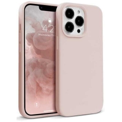 Riff "Pehme silikonilukko iPhone 13 Pro Max" Vaaleanpunainen hiekka