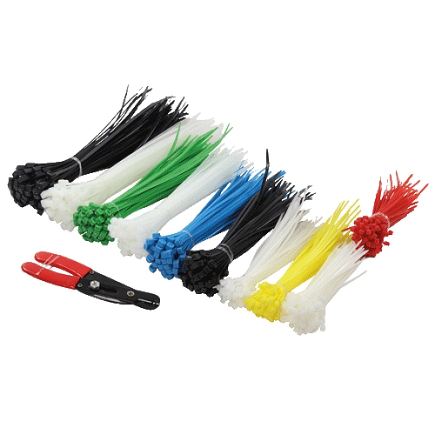 LogiLink KAB0019 kabeļu saite Neilons Melns, Zils, Zaļš, Sarkans, Balts
