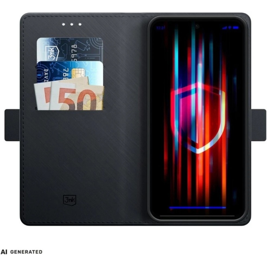 Dėklas 3mk Wallet Case for Xiaomi 17 Ultra - Juodas – 3