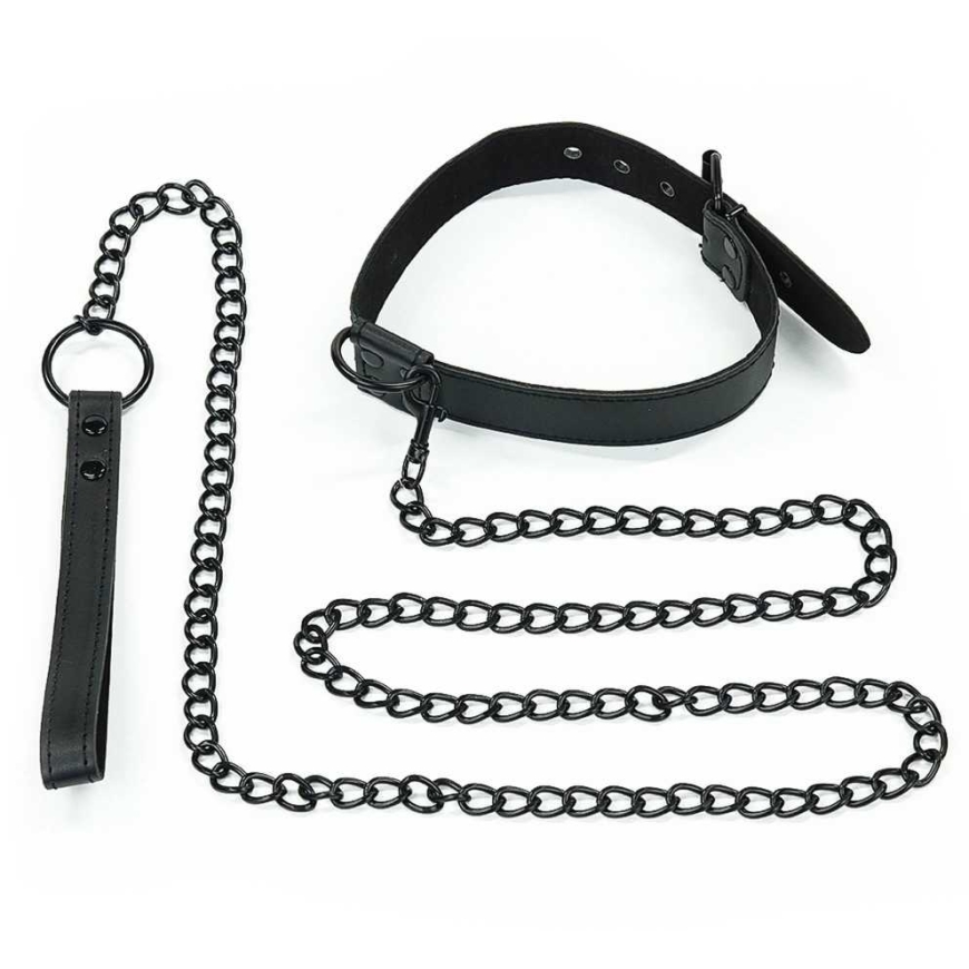 "Lovetoy Juoda" säädettävä BDSM-lelu kaulapanta ketjulla – 2