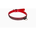 Whips Collections whip - WHIPS lacquer, women's collar with crystals, red, 2 cm Whips Collections whip - WHIPS lacquer, women's collar with crystals, red, 2 cm