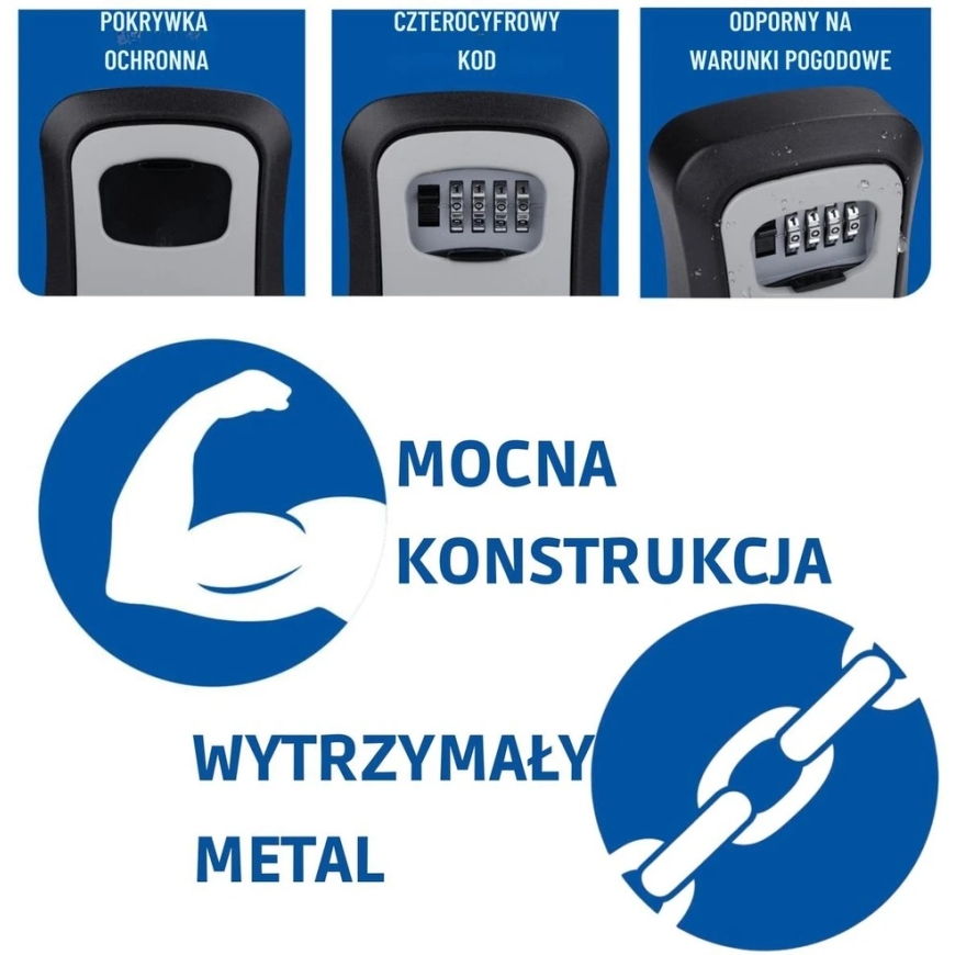 RAKINAMAS SEIFS ATSLĒGAM AR 4 CIFRŲ KODU KINZO 265865 – 4