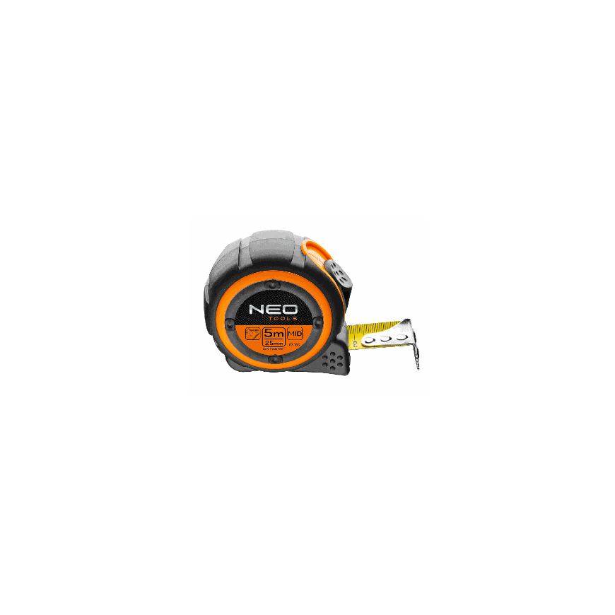 NEO Neo Coiled steel tape measure 25mm x 5m with magnet (67-185)